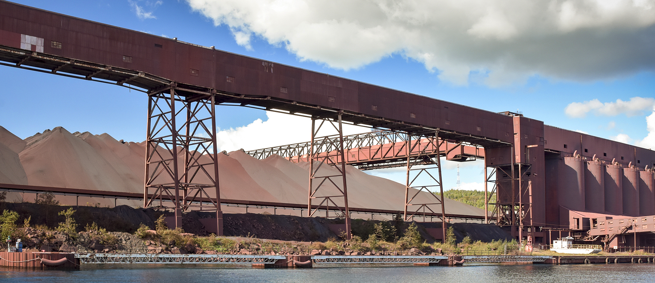 Much of the rock mined in Minnesota today is taconite, which is processed at plants like this one near Silver Bay. Photo by Andrew VonBank